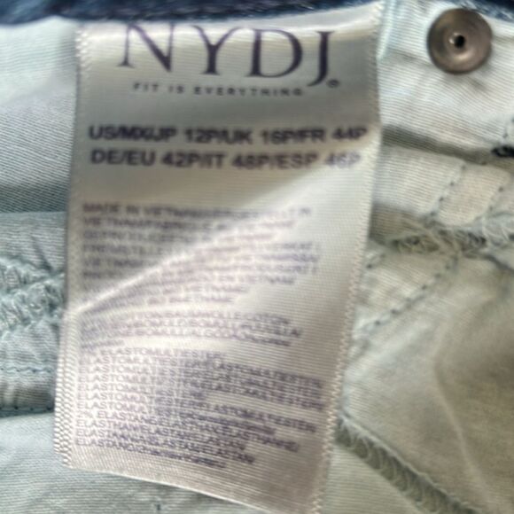 NYDJ Women's AMI Skinny High Rise Lift Tuck Technology Blue  Jeans Size 12P - Picture 11 of 11
